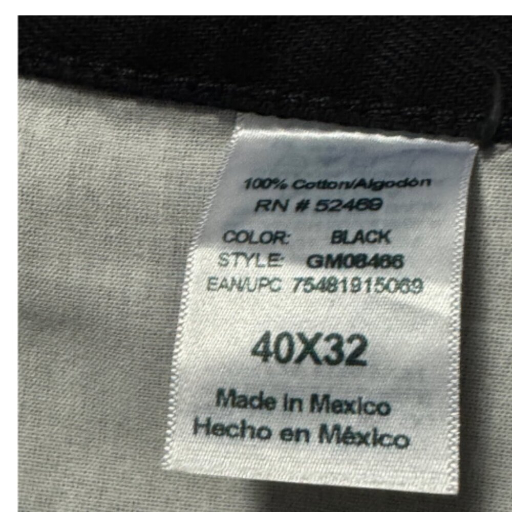 Men's George Black Jeans Size 40X32 - Picture 3 of 5